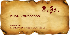 Must Zsuzsanna névjegykártya